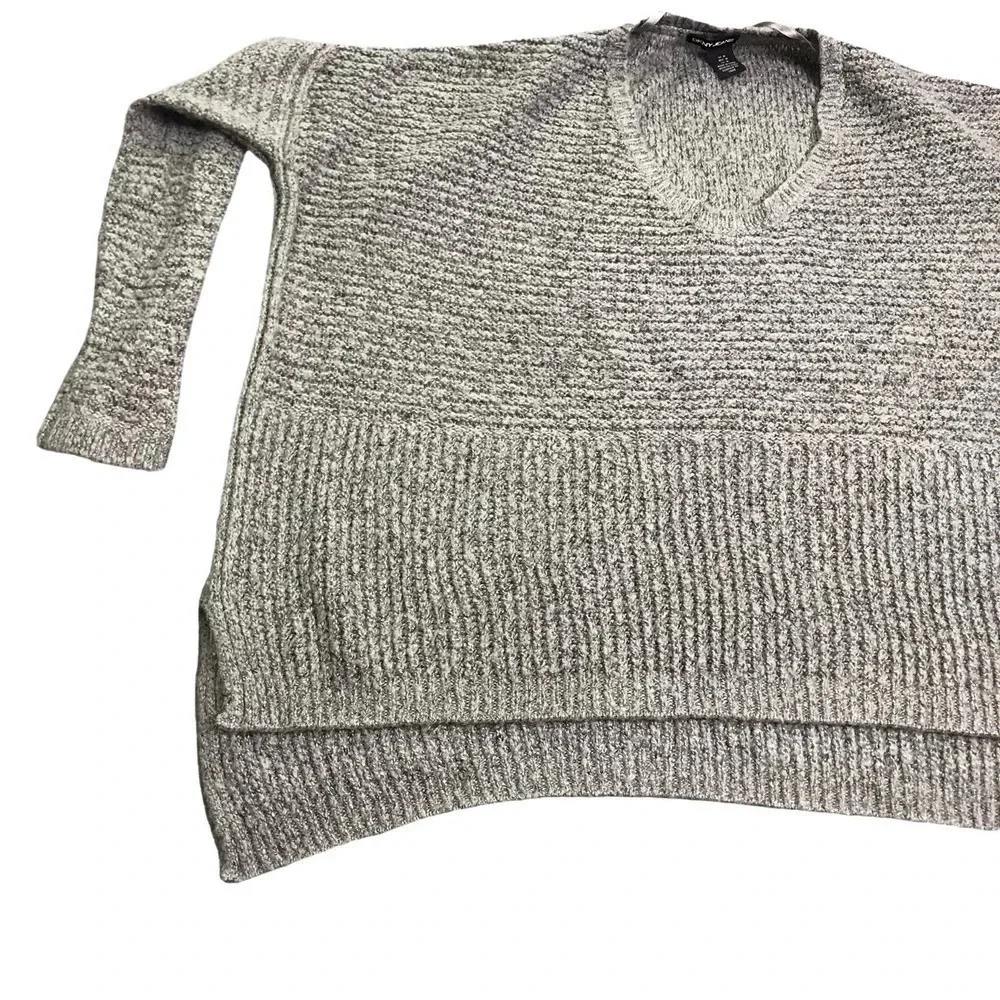 DKNY Jeans Gray Knit Oversized Sweater